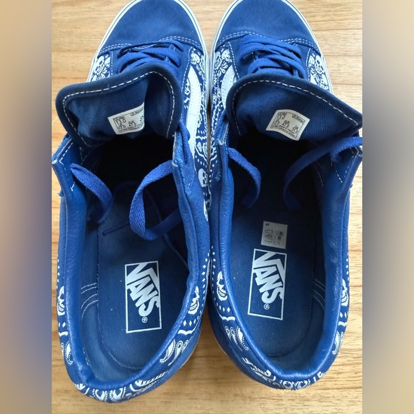 Vans Old Skool Navy Bandana Skull Print Sneakers | Men’s Size 13 - Picture 7 of 10